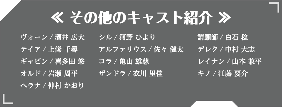 その他声優紹介